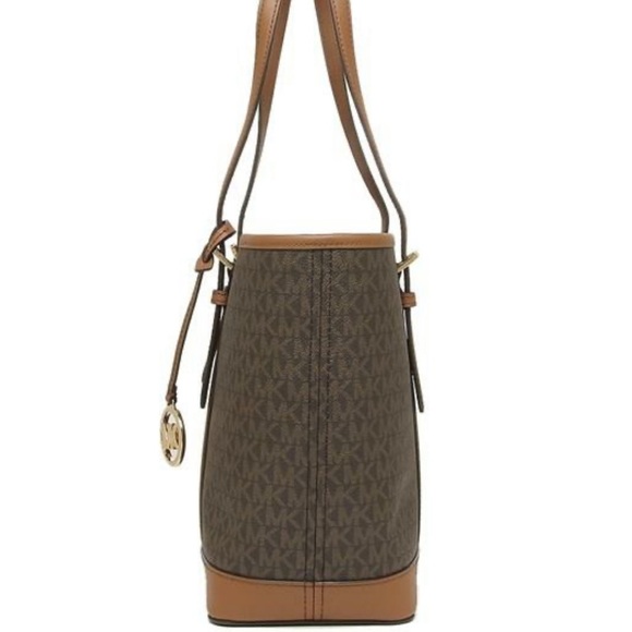 Michael Kors Small Top Zip Shoulder Tote Brown - Picture 6 of 10